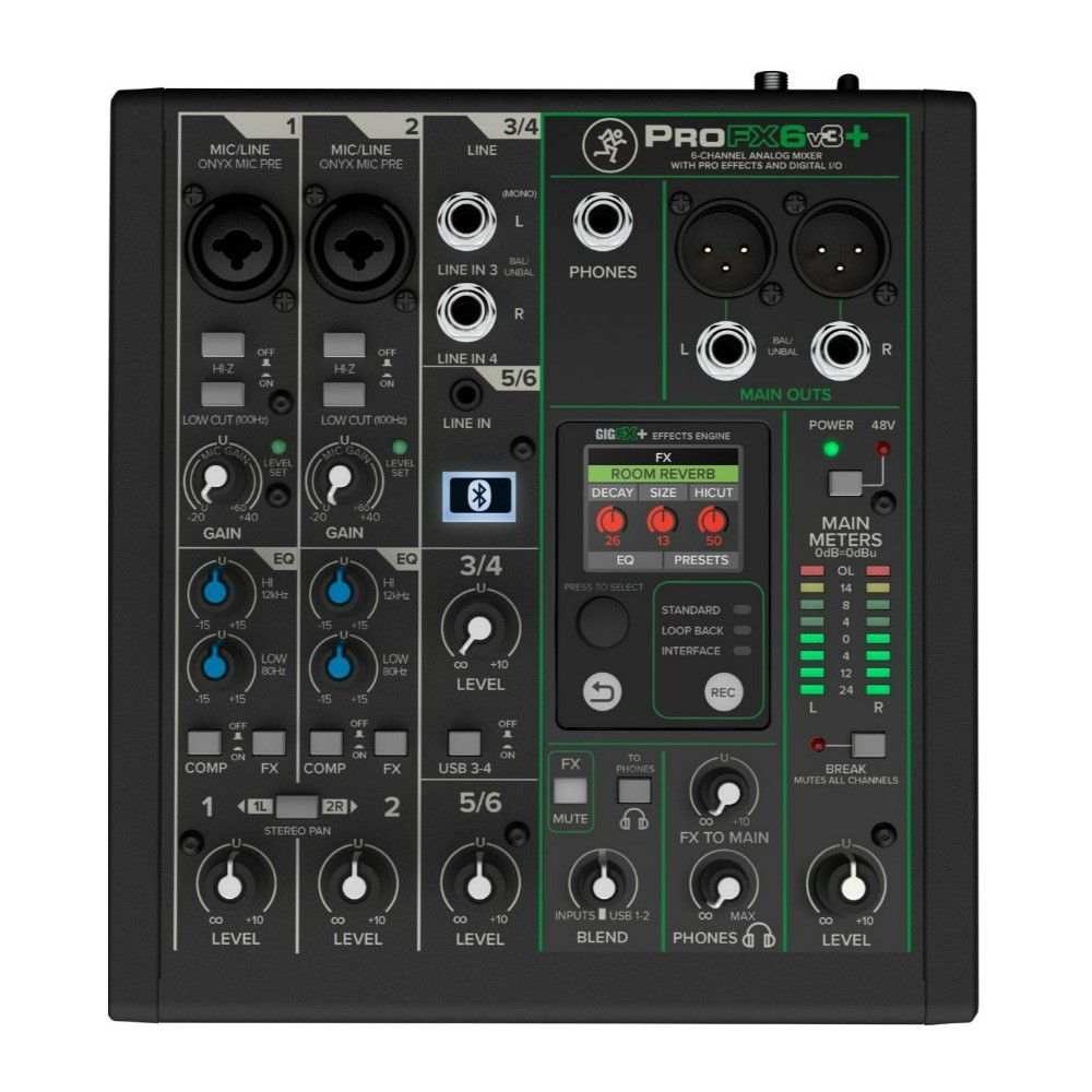 Mackie ProFX6v3  Used 6-Channel Bluetooth Analog Mixer w/ Enhanced FX